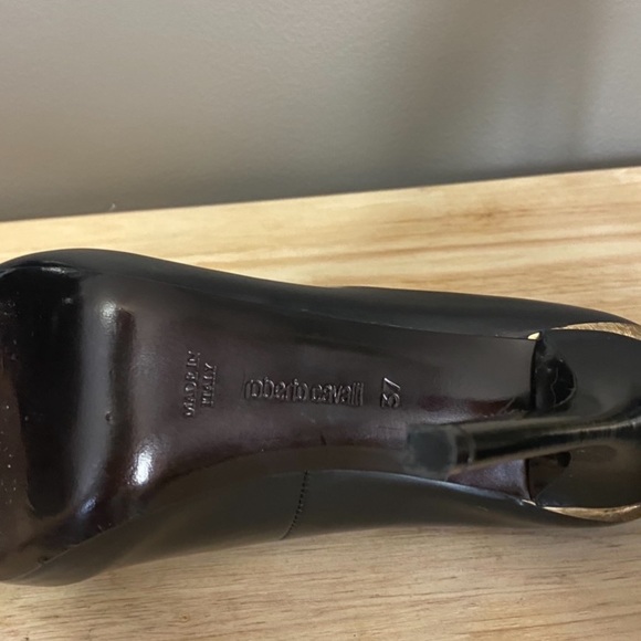 🔻SALE🔻ROBERTO CAVALLI🔹EXCELLENT CONDITION • BLACK LEATHER • AUTHENTIC - Picture 7 of 10